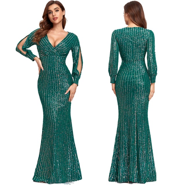shine sequin sparkle elegant women party gowns