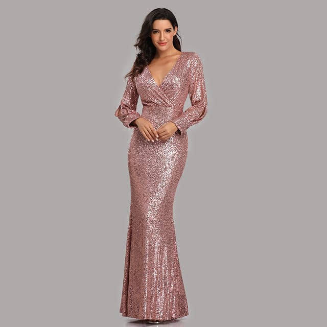 shine sequin sparkle elegant women party gowns