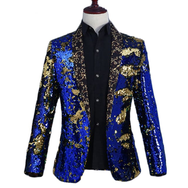 shiny sequin glitter tuxedo men blazer