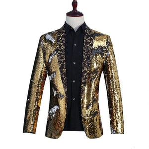 shiny sequin shawl collar tuxedo men suit