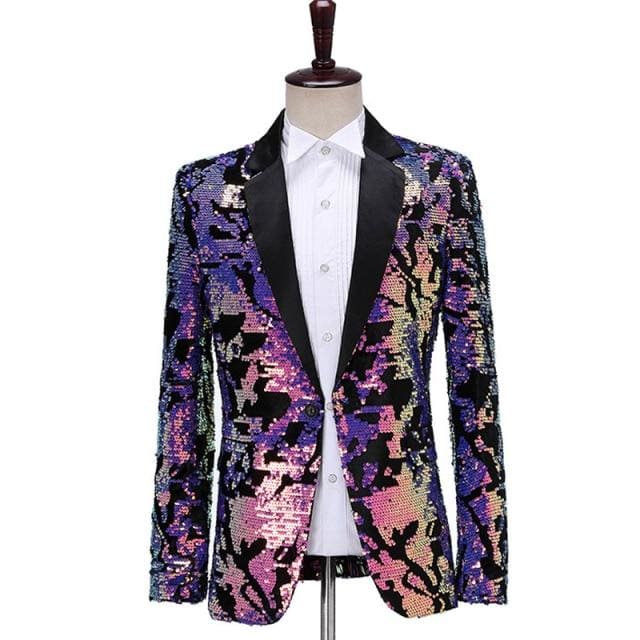 shiny sequin shawl collar tuxedo men suit