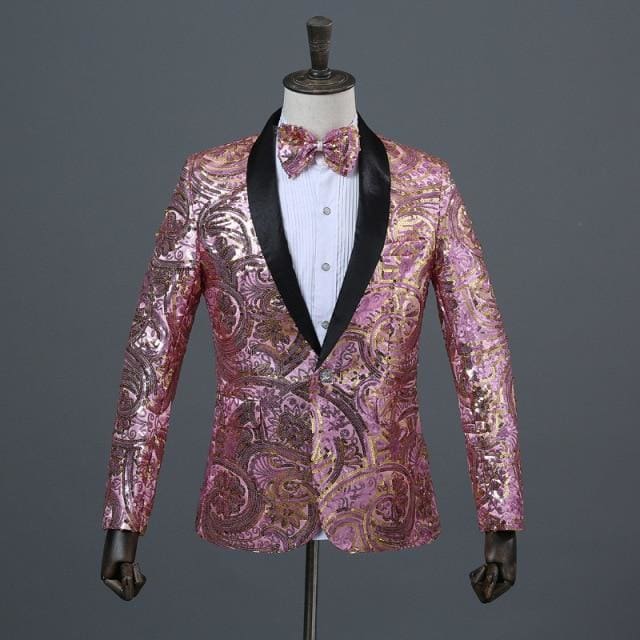 shiny sequin shawl collar tuxedo men suit