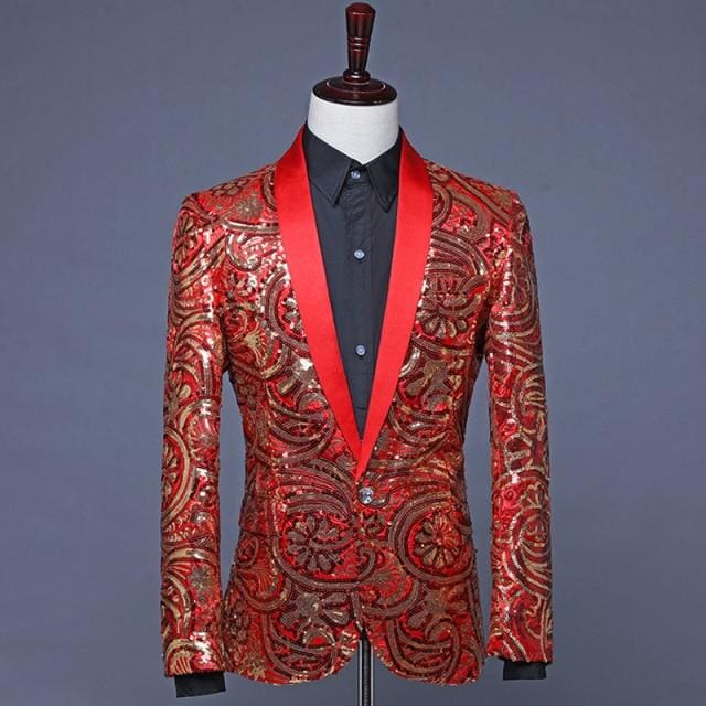 shiny sequin shawl collar tuxedo men suit