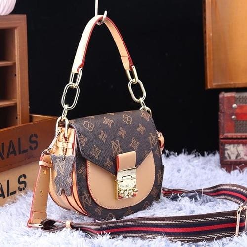 small round shoulder messenger handbags coffee