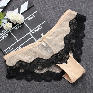 soft breathable sexy low-rise knickers hollow briefs ultra thin women underwear