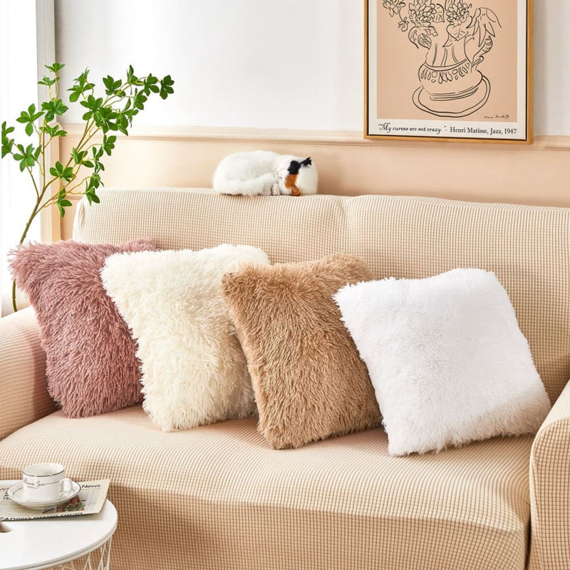 soft fur plush home decor cushion cover