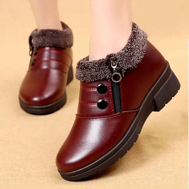 womens dress winter boots waterproof Mostsola High Top Snow Boots for Women Waterproof Platform Mid Calf Booties Casual Winter Thickened Warm Furry Lined Dress Boots Black Size 9.5, Adult