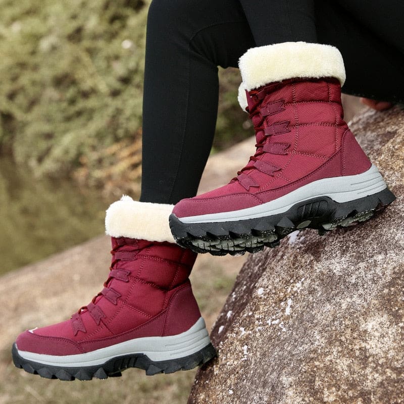 Soft Suede Leather Fleece Warm Wool Women Winter Boots WOMEN BOOTS