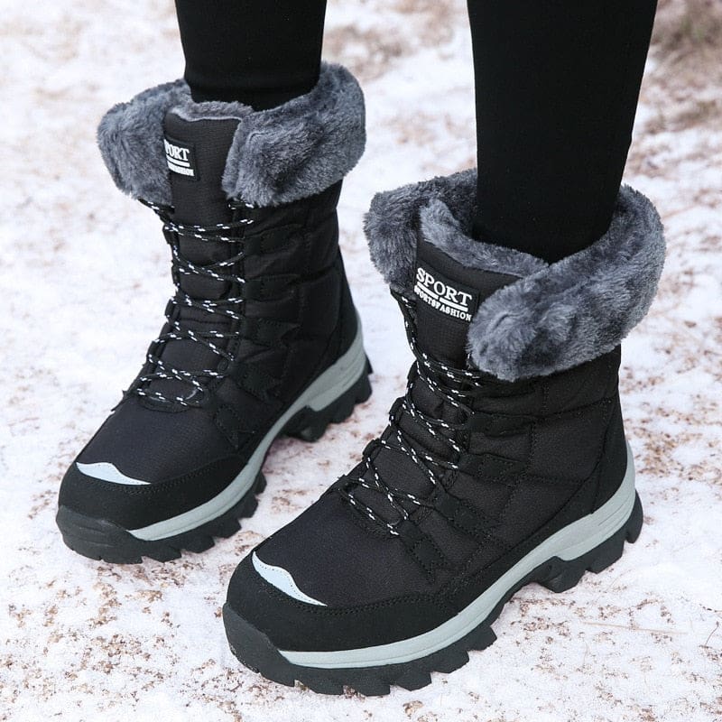 Soft Suede Leather Fleece Warm Wool Women Winter Boots WOMEN BOOTS