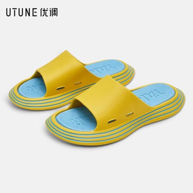 soft thick sole non-slip pool beach sandals pete yellow / 39-40