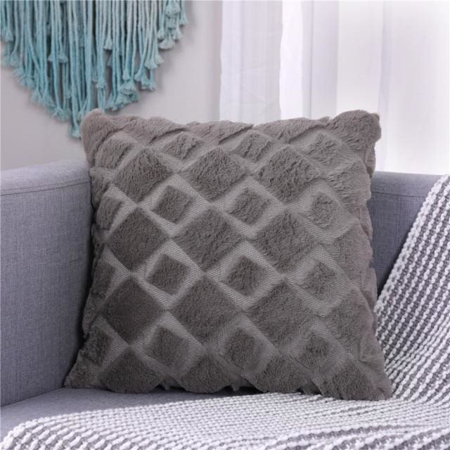 solid color geometric decorative cushion covers