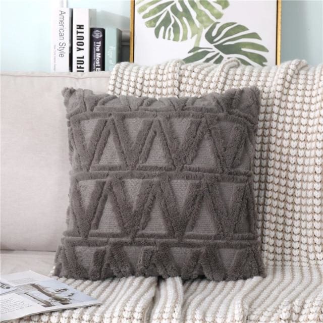 solid color geometric decorative cushion covers