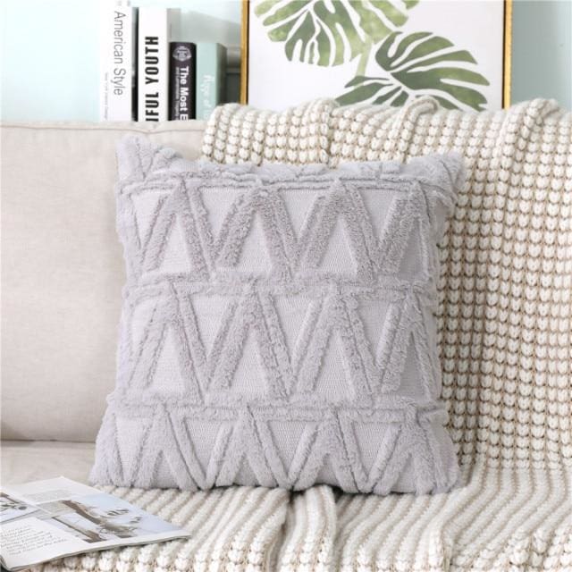 solid color geometric decorative cushion covers