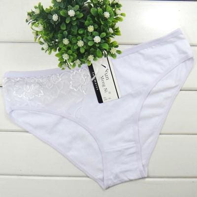 solid high quality sexy lace cotton women underwear