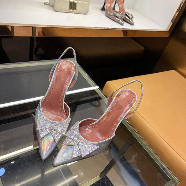 star style crystal butterfly transparent women high heels