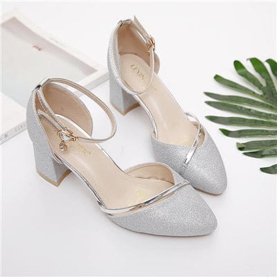 string bead pointed toe women dress shoes