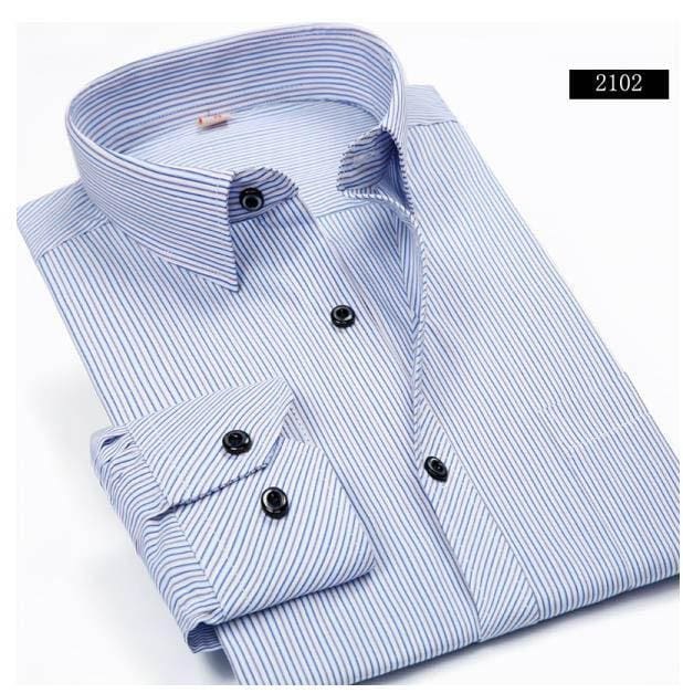 striped men dress shirt formal fashion