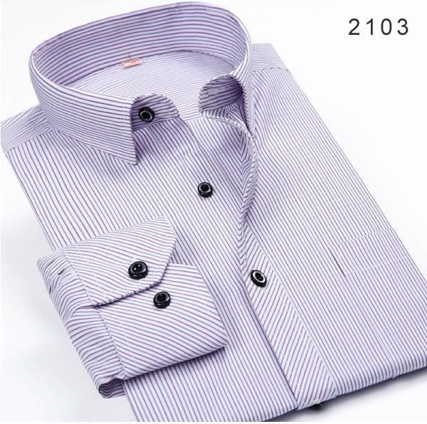 striped men dress shirt formal fashion