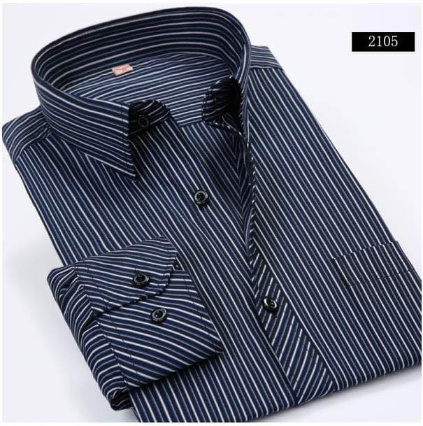 striped men dress shirt formal fashion