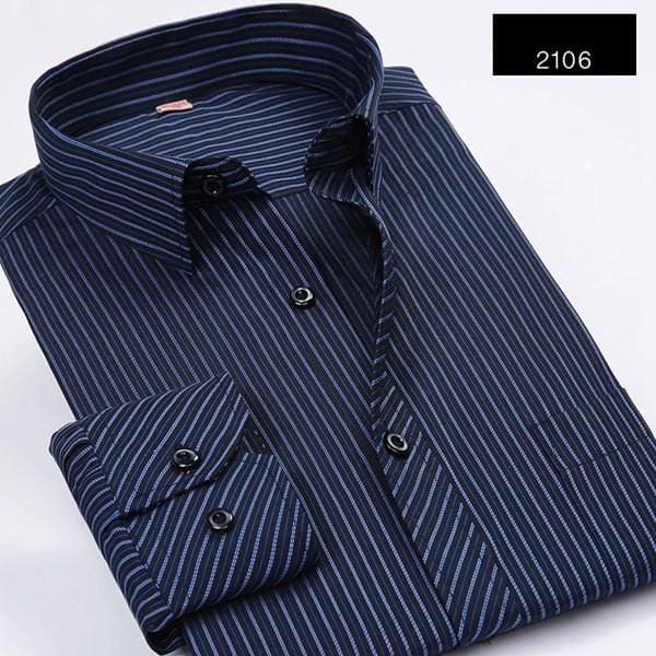 striped men dress shirt formal fashion