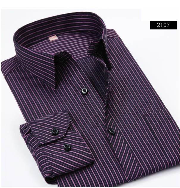 striped men dress shirt formal fashion