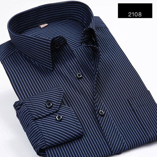 striped men dress shirt formal fashion