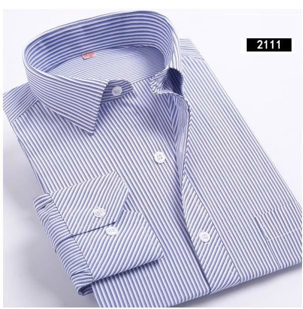 striped men dress shirt formal fashion