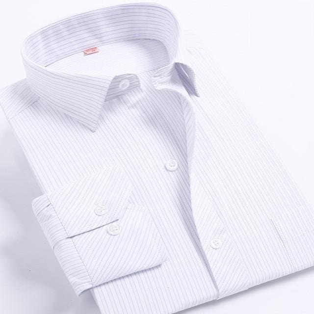 striped men dress shirt formal fashion