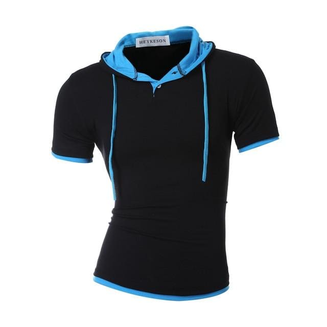 summer fashion hooded sling short-sleeved tees