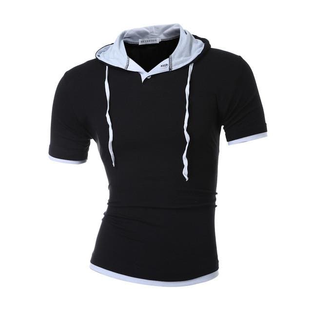 summer fashion hooded sling short-sleeved tees