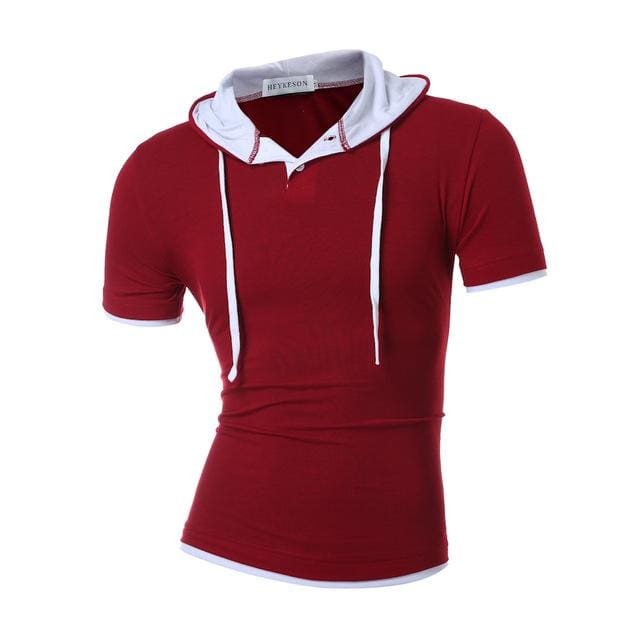 summer fashion hooded sling short-sleeved tees