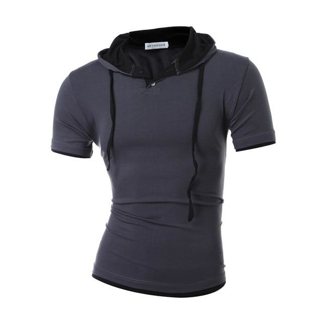 summer fashion hooded sling short-sleeved tees
