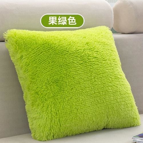 super soft plush cushion cover 43cm x 43cm / china / b-green