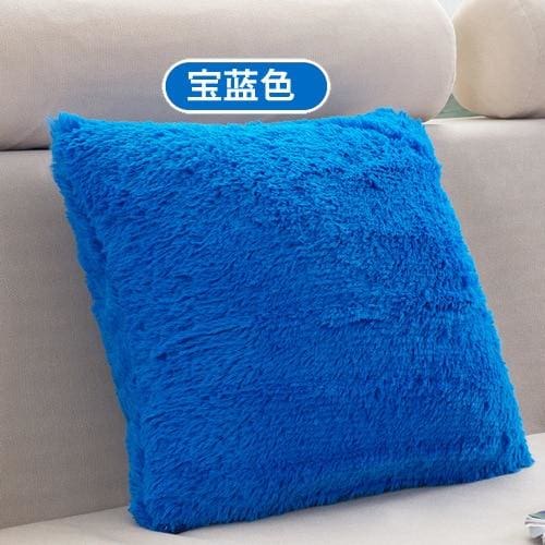 super soft plush cushion cover 43cm x 43cm / china / b-royal blue