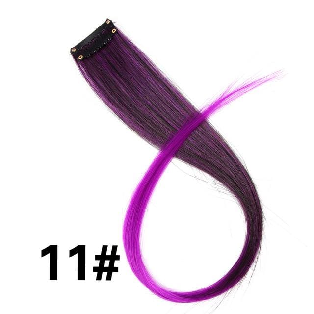 synthetic hair extensions with clips heat resistant straight p1b/27 / 18inches