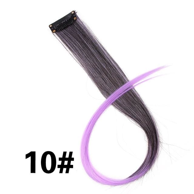 synthetic hair extensions with clips heat resistant straight t27/30/4 / 18inches