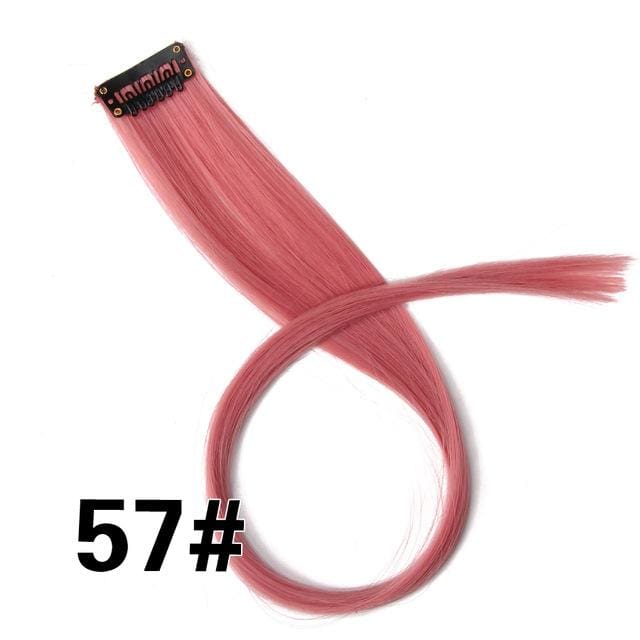 synthetic hair extensions with clips heat resistant straight