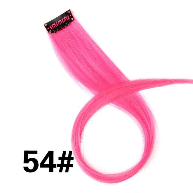 synthetic hair extensions with clips heat resistant straight