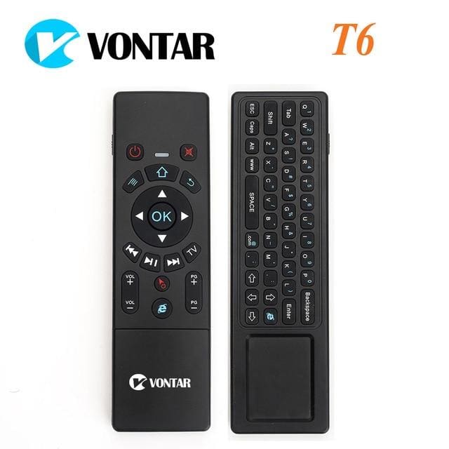 t6 plus backlit 2.4ghz air mouse mini wireless keyboard & touchpad remote control for android tv box t6 no backlit