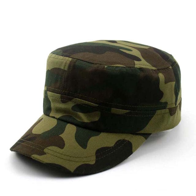 tactical military camouflage flat cap green