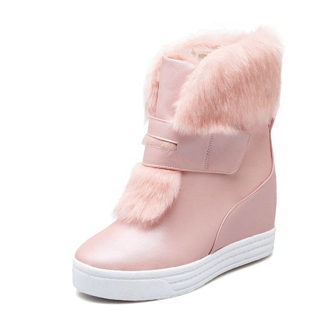 Thick Fur Warm Waterproof Winter Snow Boots 3 Pink / 9 HIGH HEELS