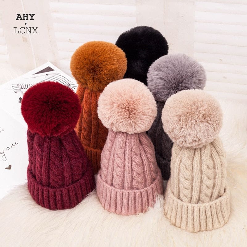 Thick Warm Wool Winter Knitted Women Hat WOMEN HAT