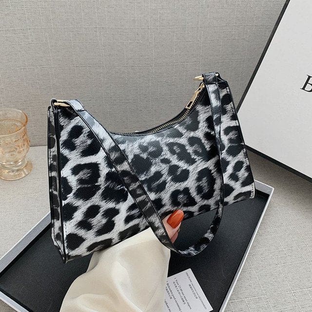 tipping soft pu leather underwritten shoulder bag for women gray