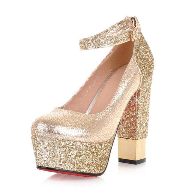 top quality bling upper pumps