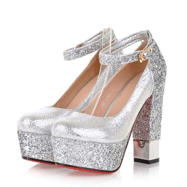 top quality bling upper pumps