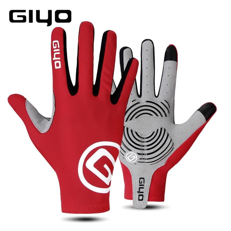 touch screen long full fingers gel sports cycling gloves