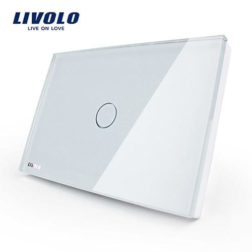 touch switch us standard crystal glass panel ac110~250v led indicator vl-c301-81 white