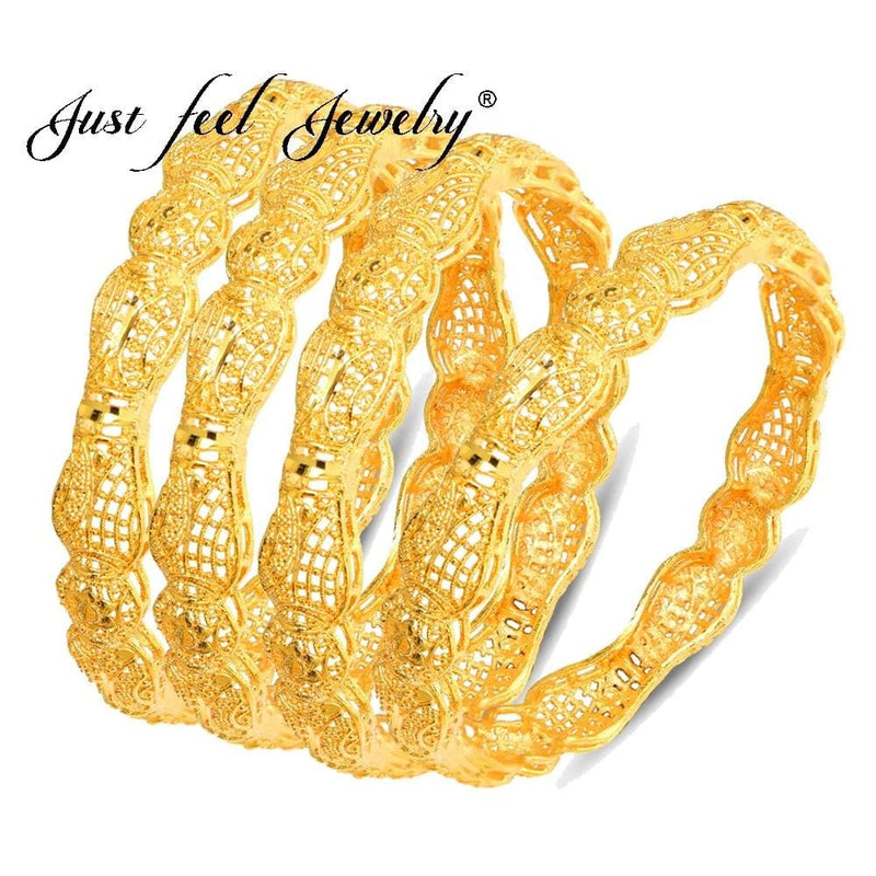 trendy gold color copper wedding bangles, 4pcs/lot