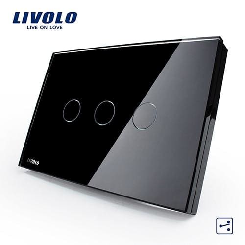 us/au standard touch control light switch ac 110-250v vl-c303s-81 black