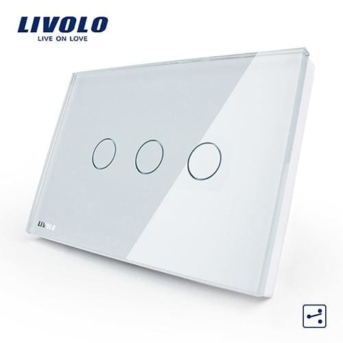 us/au standard touch control light switch ac 110-250v vl-c303s-81 white